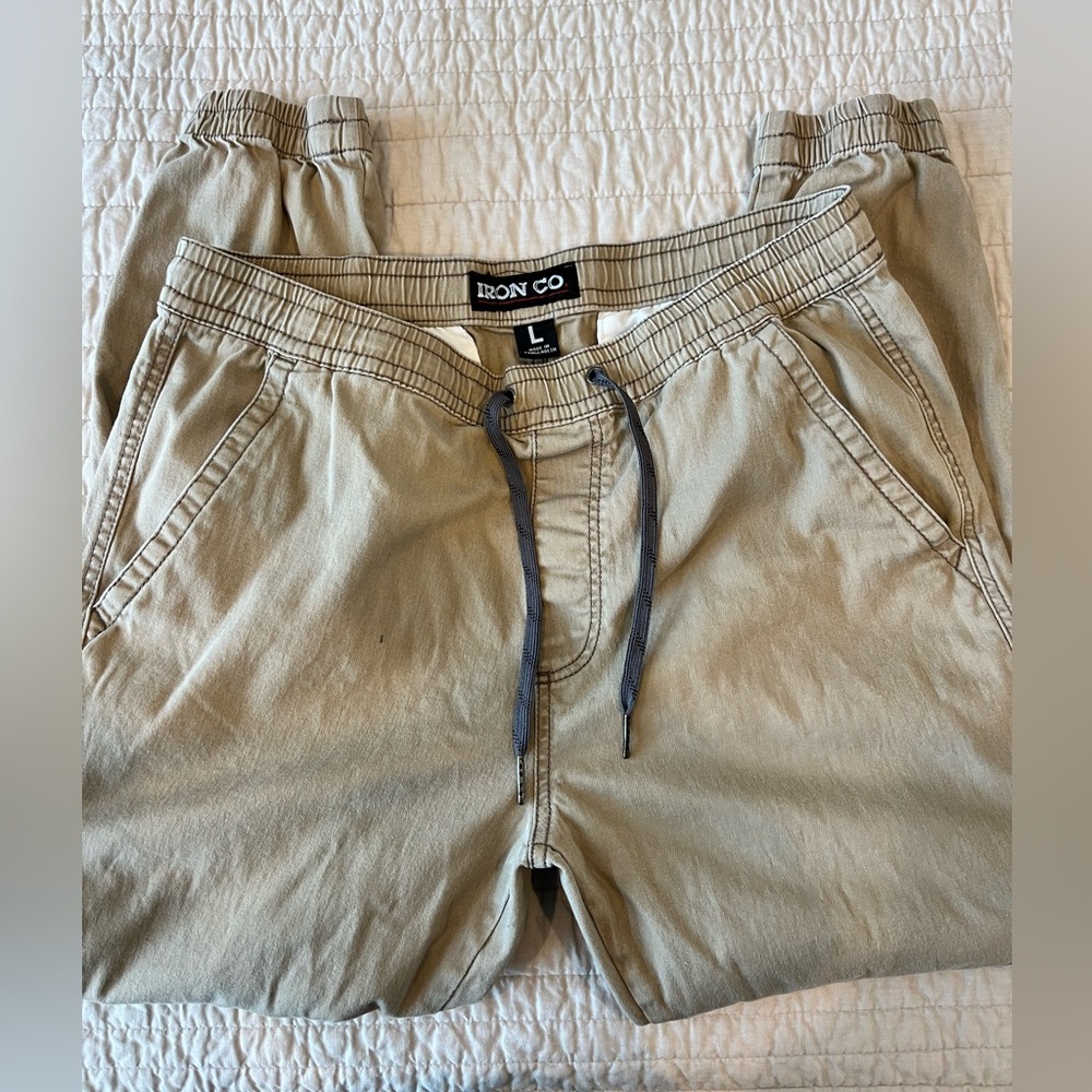 Iron Co. men’s (unisex) khaki jogger